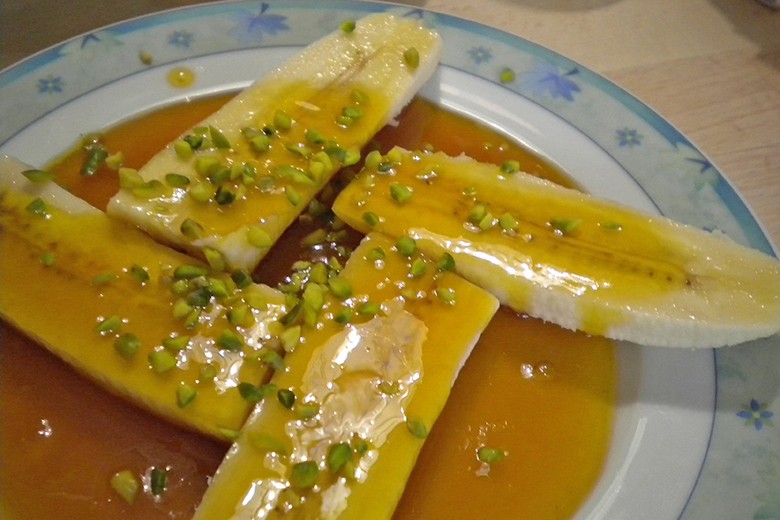 Bananen mit Caramelsoße