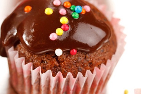 Muffins im Schoko-Bad