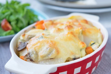 Kartoffelauflauf mit Gemüse
