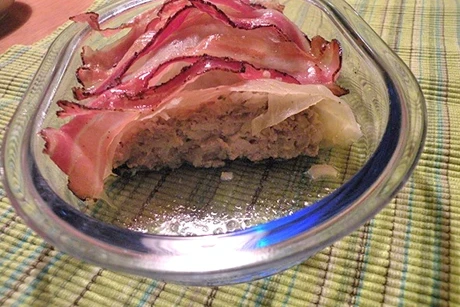 Krautroulade mit Speckstreifen