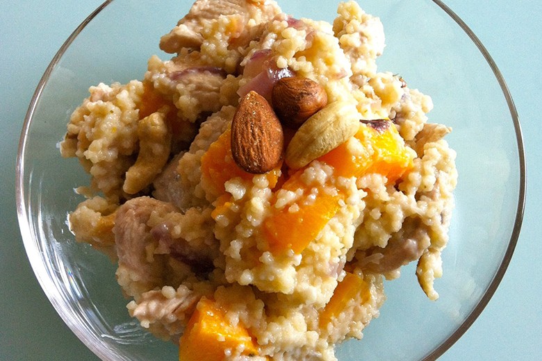 Couscous  Hühner Fruchtsalat