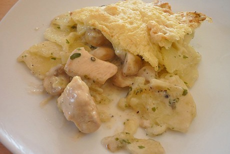 Kartoffel Geflügel Gratin