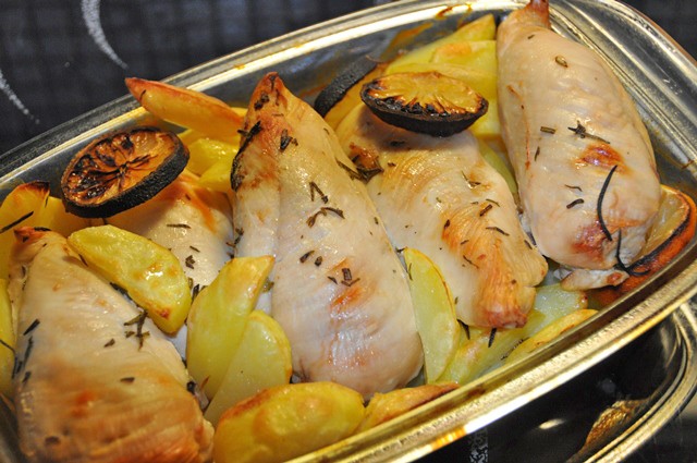 Rosmarinhähnchen mit Kartoffeln