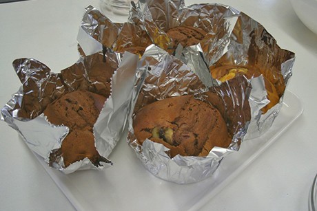 Mini Marmorkuchen in Alufolie gebacken