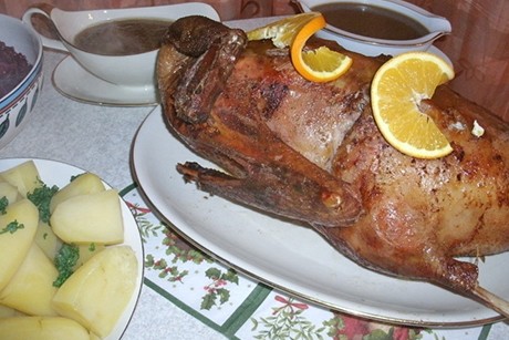 Gans gefüllt