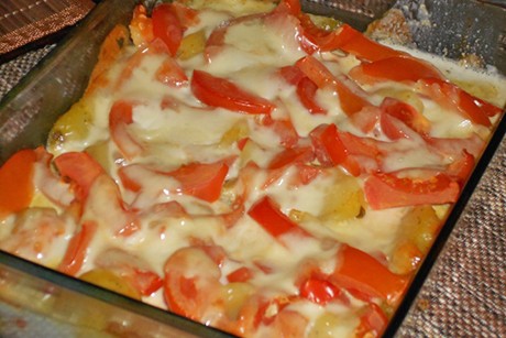 Kartoffelgratin Tomate Mozarella