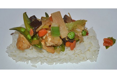 Huhn mit asiatischem Gemüse