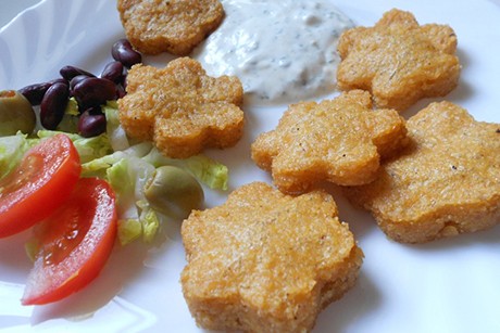 Frittierte Linsenblümchen
