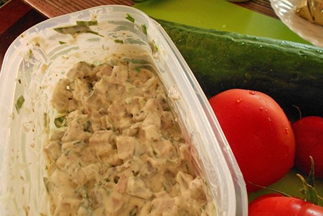 Fleischsalat mit Bärlauch