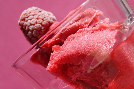 Himbeer Sorbet mit Sekt