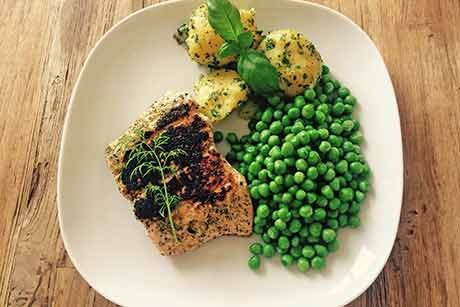 Gebratene Lachsfilets