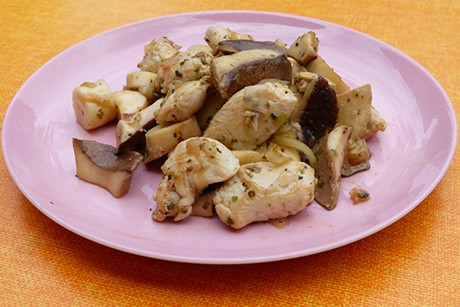 Hühnerfilet mit Kräuterseitlingen