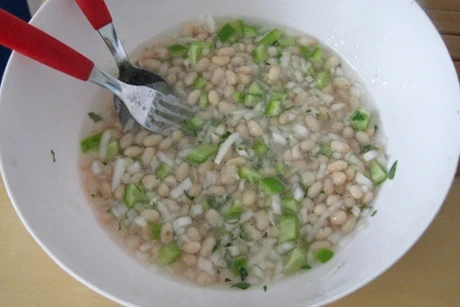Bohnensalat mit Paprika