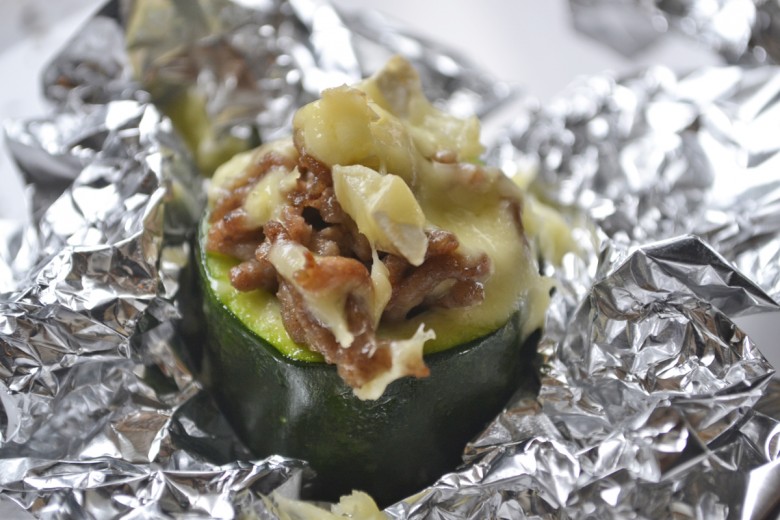 Überbackene Zucchini Rosen