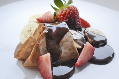 Crepes mit Schokoladensauce