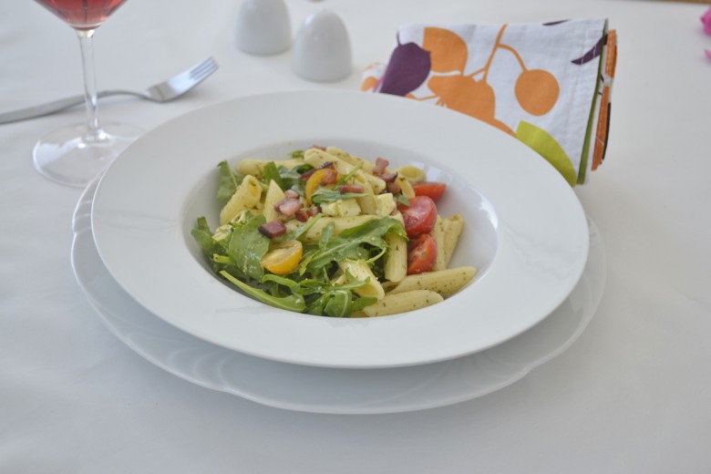 Nudelsalat mit Speck