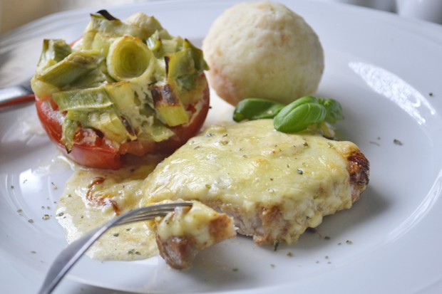 Überbackene Schweinskoteletts