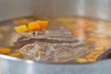 Gekochtes Rindfleisch