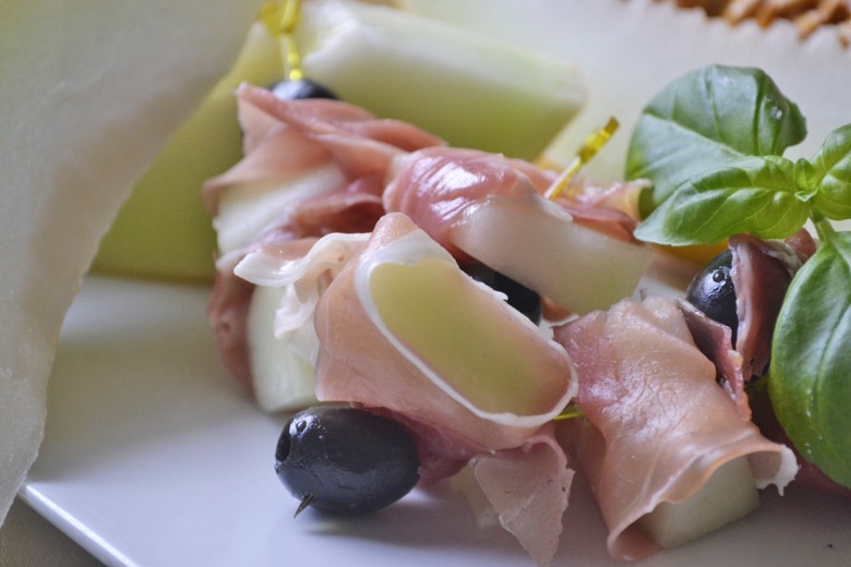 Melonen-Schinken-Spießchen