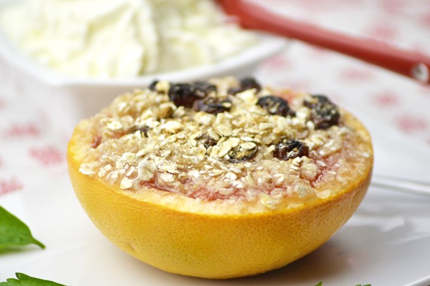 Überbackene Grapefruits