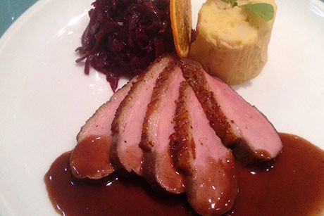 Entenbrust rosa gebraten