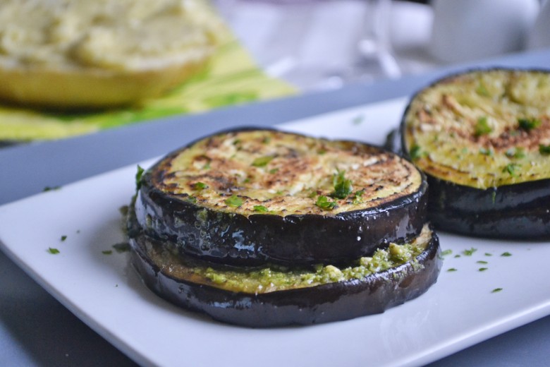 Melanzani im Pesto
