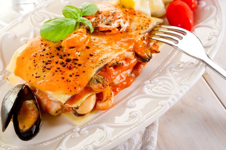 Lasagne mit Meeresfrüchten