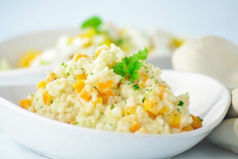 Gelbe-Rüben-Risotto