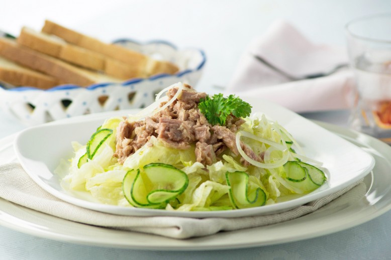 Blattsalat mit Thunfisch