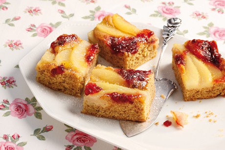 Preiselbeer-Birnen-Kuchen