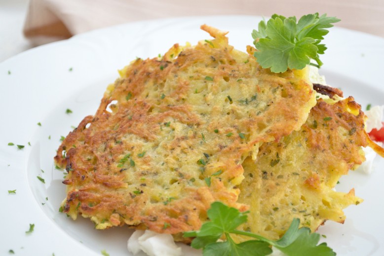 Kartoffel und Kräuter Fladen