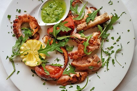 Frittierter Tintenfisch