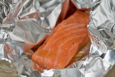 Lachs in Alufolie