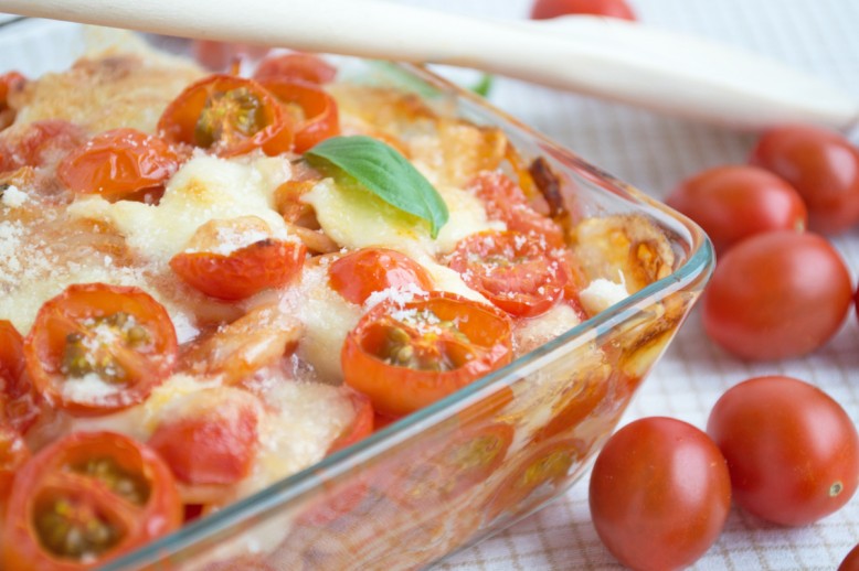 Nudel-Tomatenauflauf