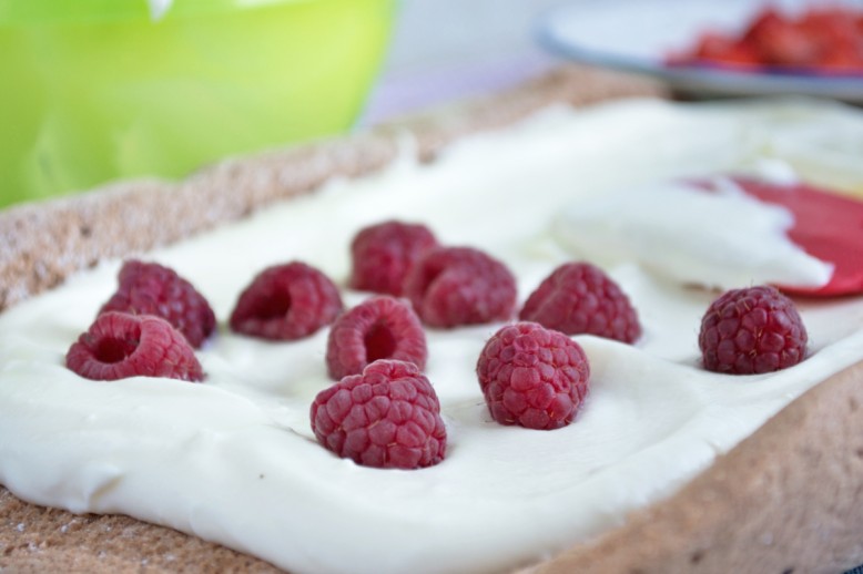 Schokobiskuitroulade Schweizer Art