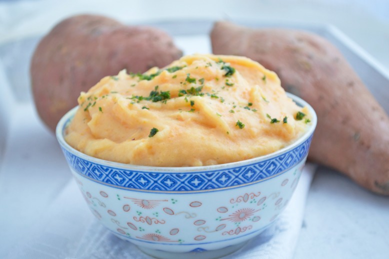 Süßkartoffelpüree mit Koriander