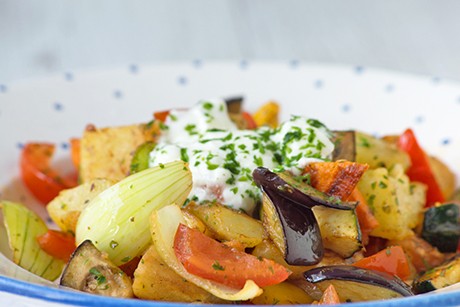 Röstgemüse mit Frischkäse