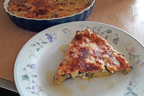 Gebackene Zucchini mit Rahmsauce