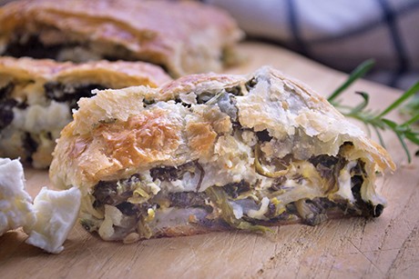 Spinatstrudel mit Feta Käse