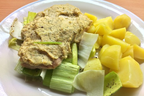 Lachsfilet mit Senfkruste