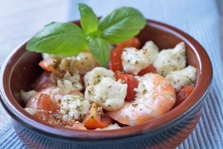 Ofen-Shrimps mit Feta