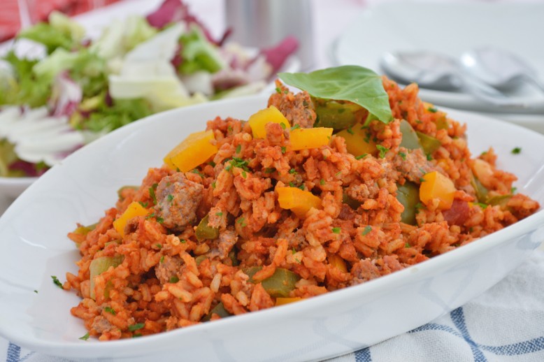 Reisfleisch mit Faschiertem