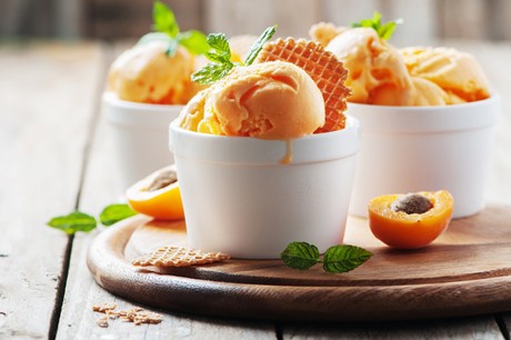 Wachauer Marillensorbet mit Aperol im Cooking Chef