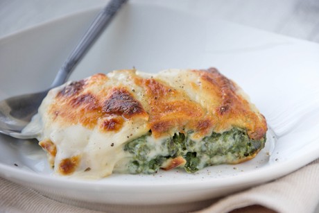 Lasagne mit Spinat und Karotten