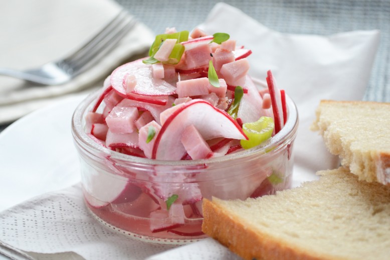 Radieschensalat mit Schinken