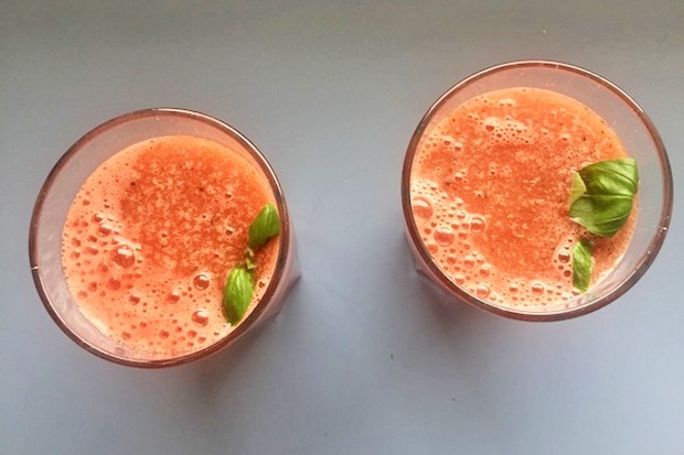 Wassermelone-Basilikum-Smoothie