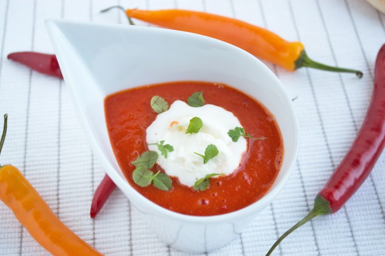 Rote Paprikasuppe