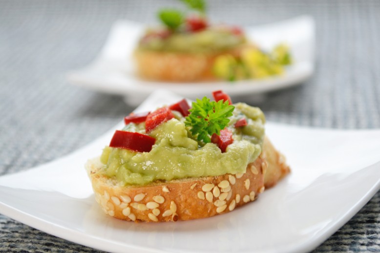 Avocado-Paprika Bruschetta