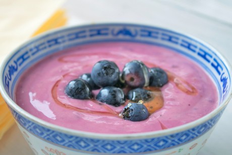 Mascarpone Creme mit Heidelbeeren