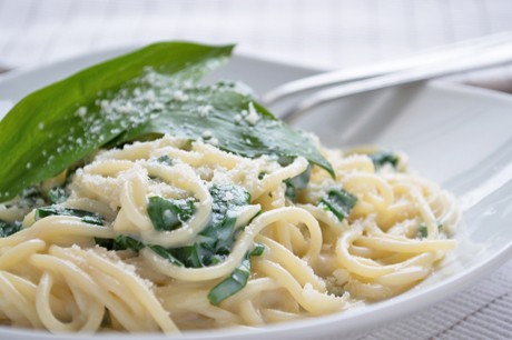 Frischkäse-Bärlauch-Pasta